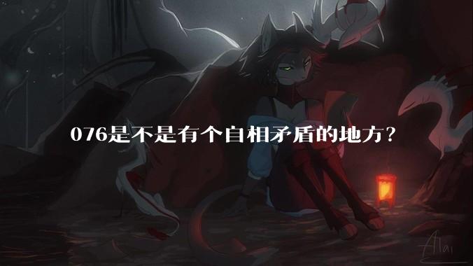 076是不是有个自相矛盾的地方？