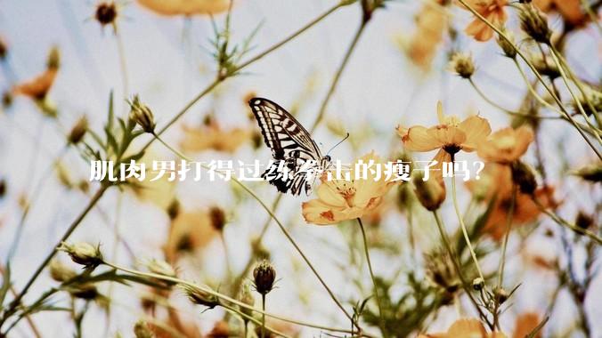 肌肉男打得过练拳击的瘦子吗？
