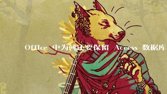Office 中为何还要保留 Access 数据库?